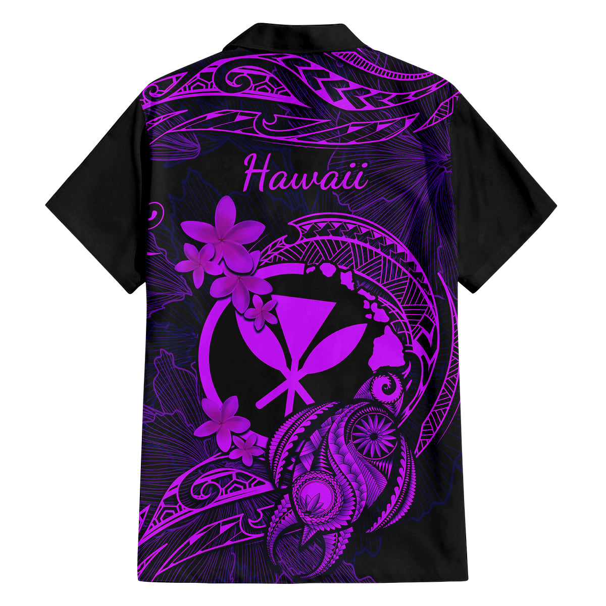Hawaii Family Matching Summer Maxi Dress and Hawaiian Shirt Turtle Mix Polynesian Plumeria Purple Version LT14 - Polynesian Pride