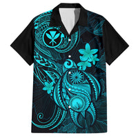 Hawaii Kid Hawaiian Shirt Turtle Mix Polynesian Plumeria Turquoise Version LT14 Kid Turquoise - Polynesian Pride