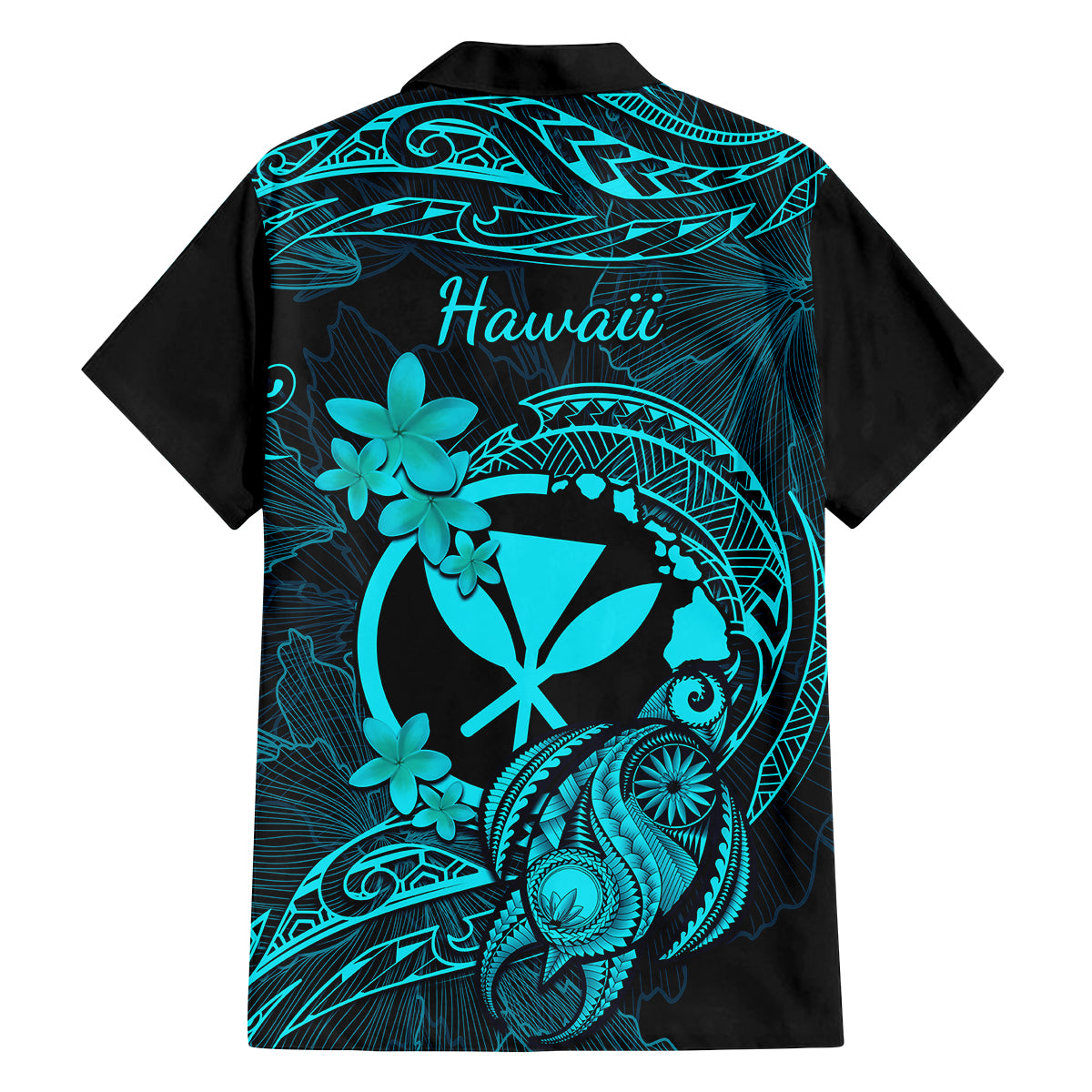 Hawaii Kid Hawaiian Shirt Turtle Mix Polynesian Plumeria Turquoise Version LT14 - Polynesian Pride