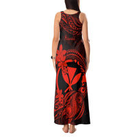 Hawaii Tank Maxi Dress Turtle Mix Polynesian Plumeria Red Version LT14 - Polynesian Pride