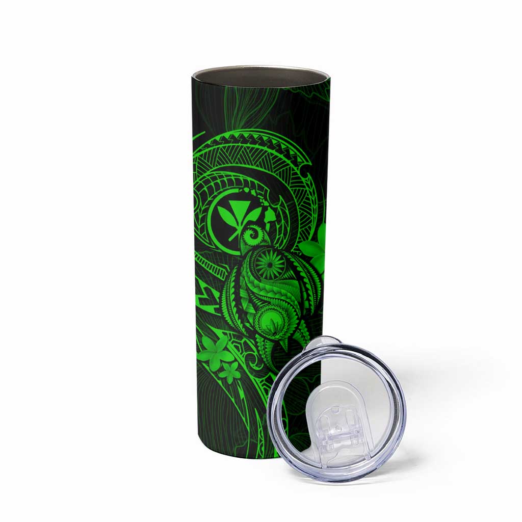 Hawaii Skinny Tumbler Turtle Mix Polynesian Plumeria Green Version