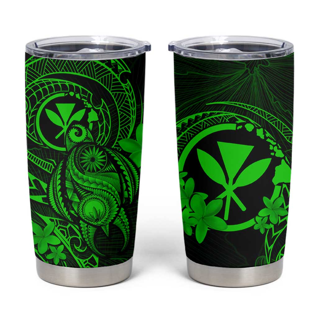 Hawaii Tumbler Cup Turtle Mix Polynesian Plumeria Green Version LT14 Green - Polynesian Pride