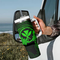 Hawaii Tumbler With Handle Turtle Mix Polynesian Plumeria Green Version LT14 - Polynesian Pride