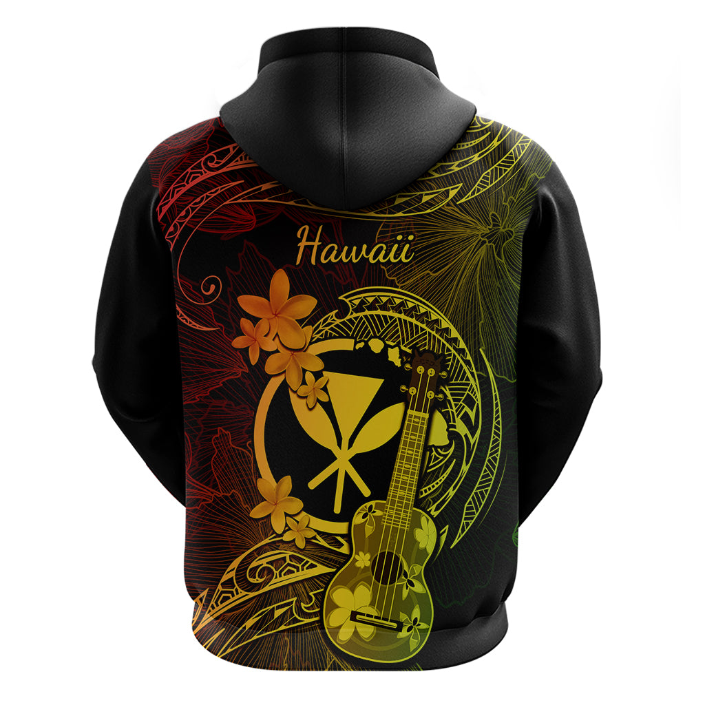 Hawaii Hoodie Ukulele Mix Polynesian Plumeria Reggae Version LT14 - Polynesian Pride