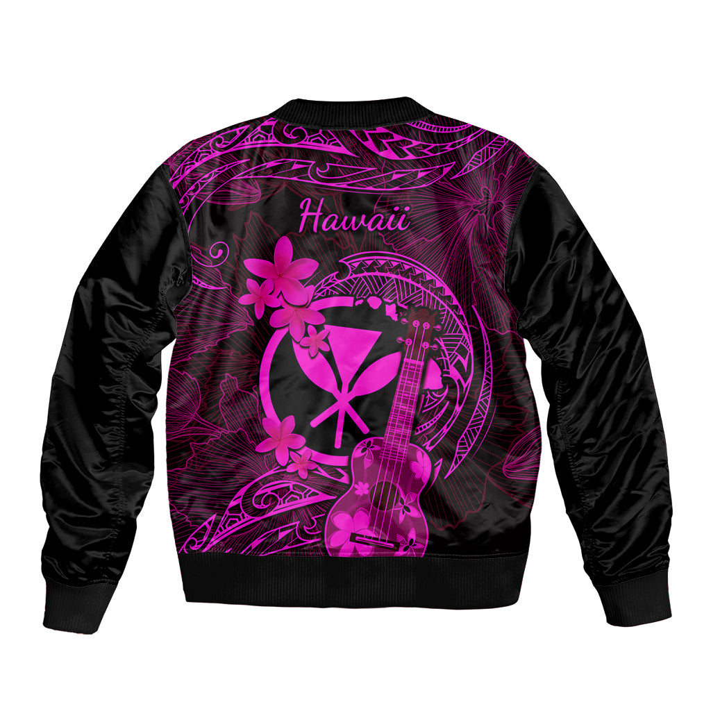 hawaii-bomber-jacket-ukulele-mix-polynesian-plumeria-pink-version