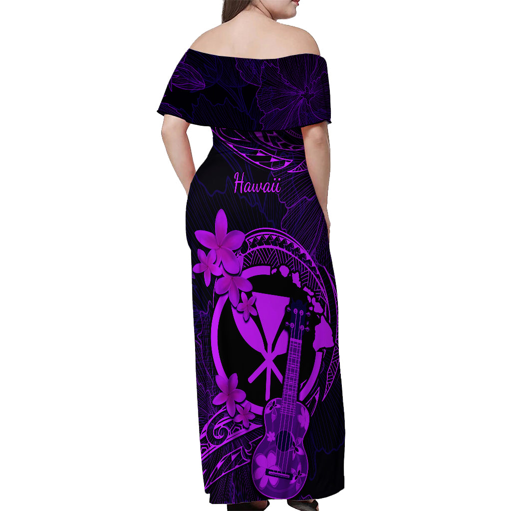 hawaii-off-shoulder-maxi-dress-ukulele-mix-polynesian-plumeria-purple-version