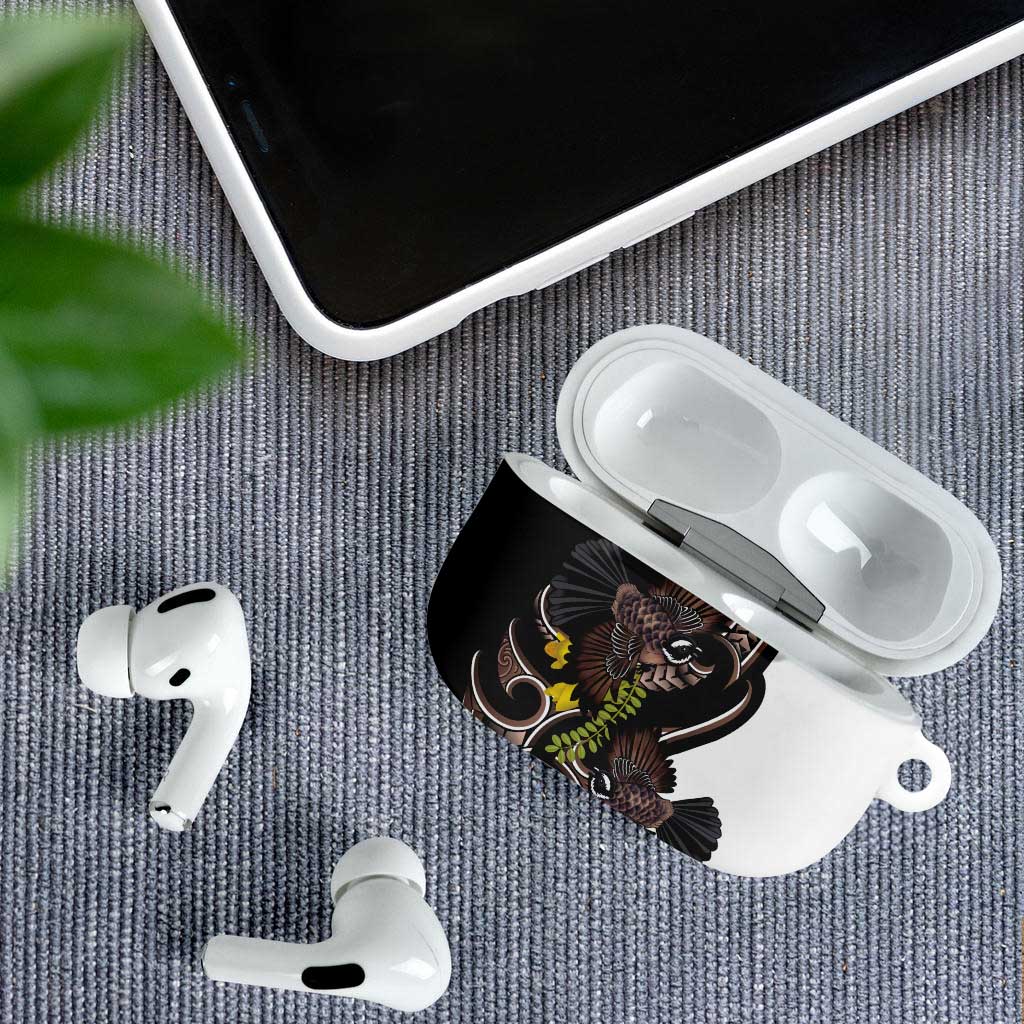 New Zealand Valentines Day AirPods Case Piwakawaka Lovers Maori Koru Tattoo LT14 - Polynesian Pride