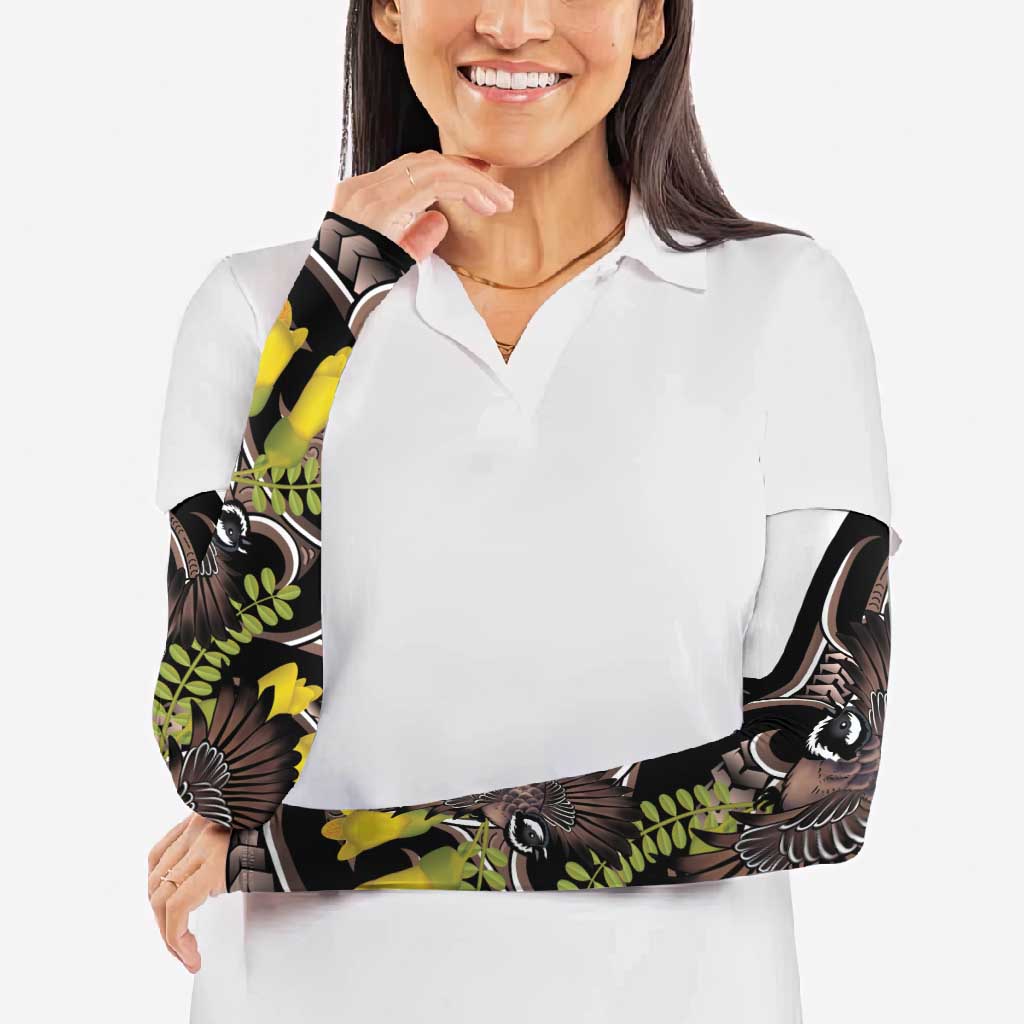 New Zealand Valentines Day Arm Sleeves Piwakawaka Lovers Maori Koru Tattoo LT14 - Polynesian Pride