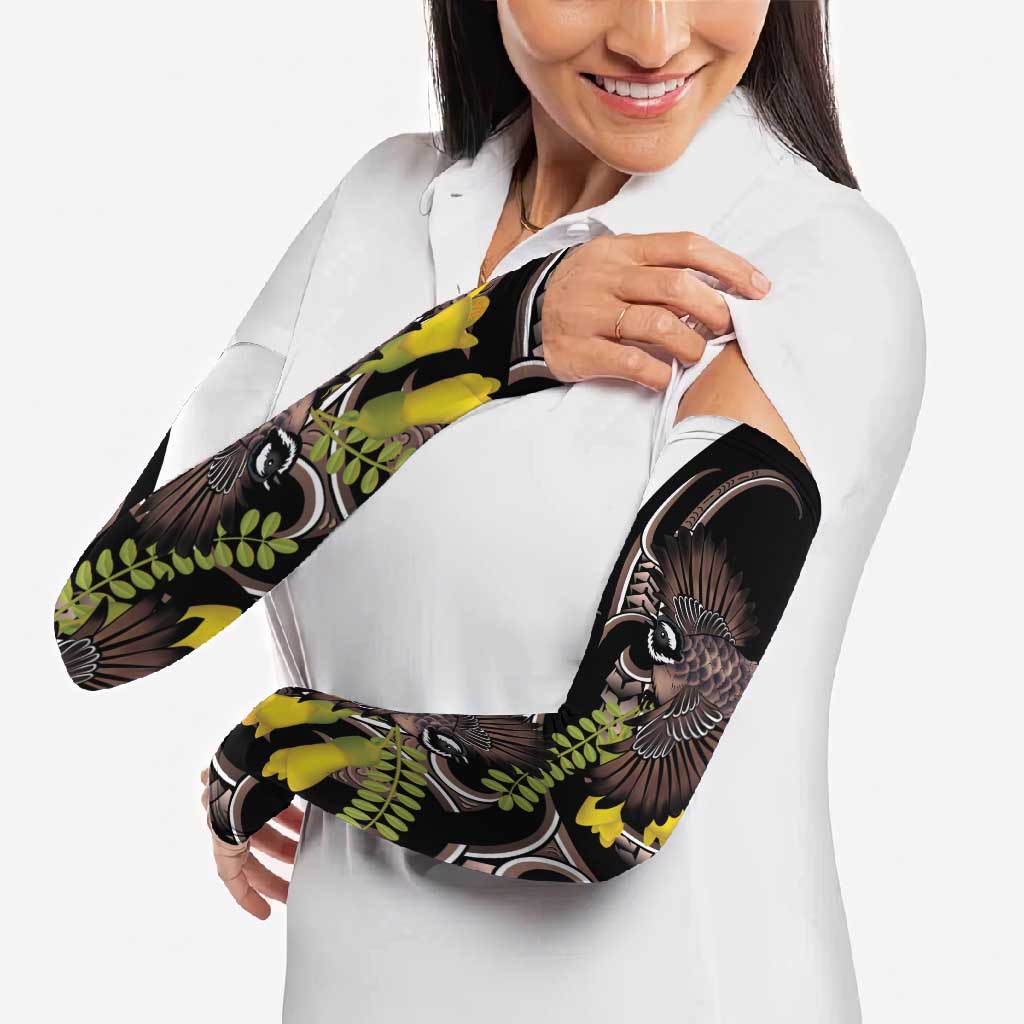 New Zealand Valentines Day Arm Sleeves Piwakawaka Lovers Maori Koru Tattoo LT14 - Polynesian Pride