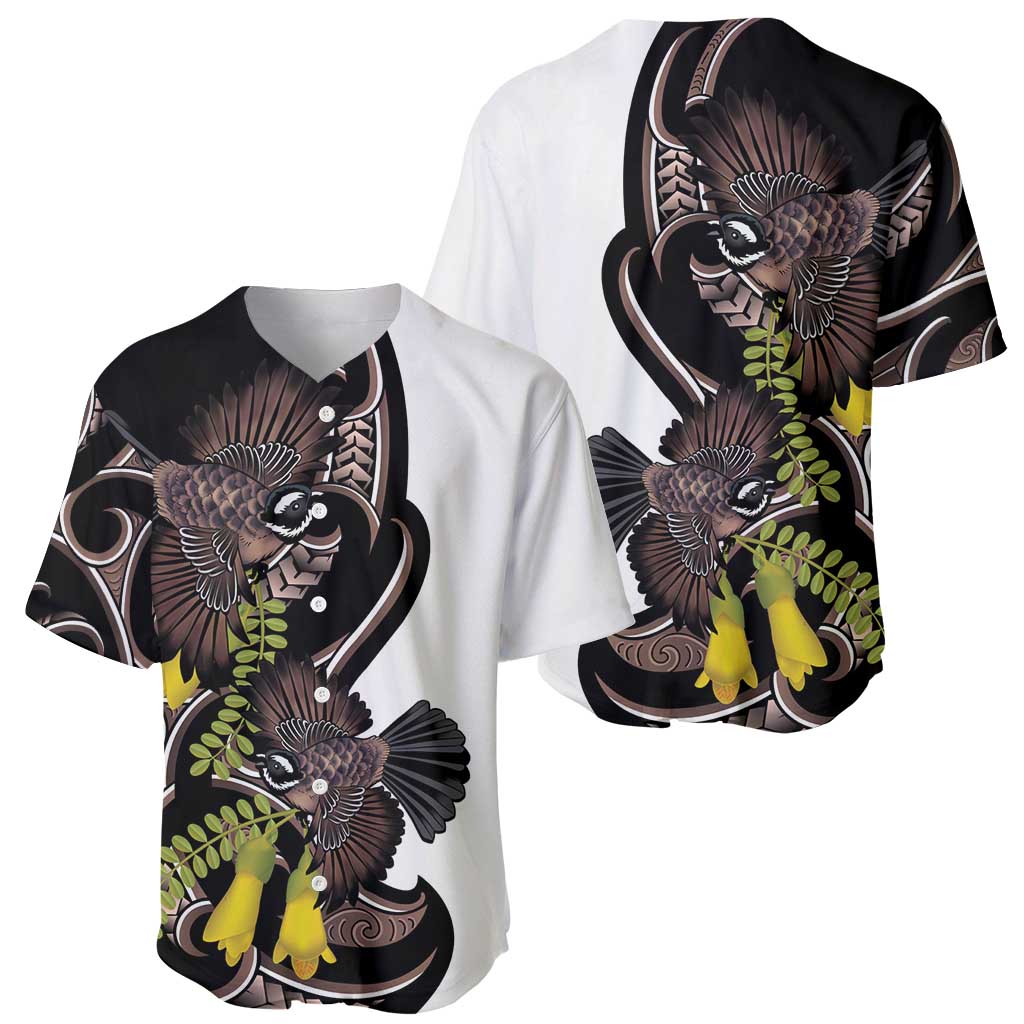 New Zealand Valentines Day Baseball Jersey Piwakawaka Lovers Maori Koru Tattoo LT14 - Polynesian Pride