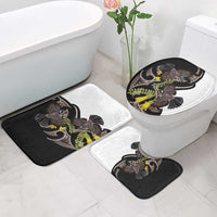 New Zealand Valentines Day Bathroom Set Piwakawaka Lovers Maori Koru Tattoo LT14 - Polynesian Pride