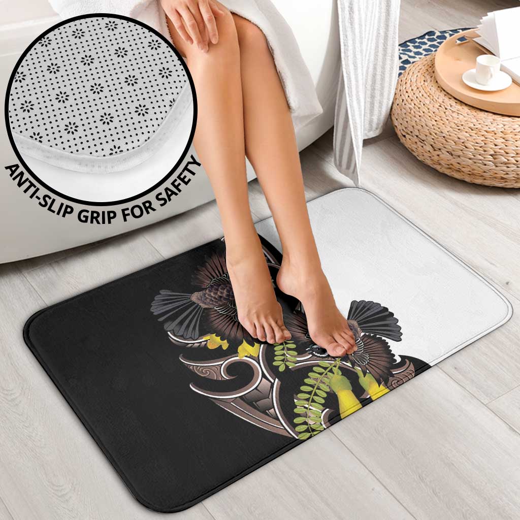 New Zealand Valentines Day Bathroom Set Piwakawaka Lovers Maori Koru Tattoo LT14 - Polynesian Pride