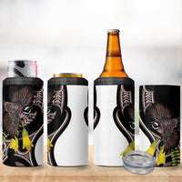 New Zealand Valentines Day 4 in 1 Can Cooler Tumbler Piwakawaka Lovers Maori Koru Tattoo LT14 - Polynesian Pride