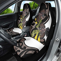 New Zealand Valentines Day Car Seat Cover Piwakawaka Lovers Maori Koru Tattoo LT14 - Polynesian Pride
