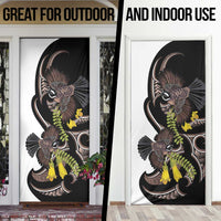 New Zealand Valentines Day Door Cover Piwakawaka Lovers Maori Koru Tattoo LT14 - Polynesian Pride