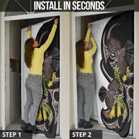 New Zealand Valentines Day Door Cover Piwakawaka Lovers Maori Koru Tattoo LT14 - Polynesian Pride
