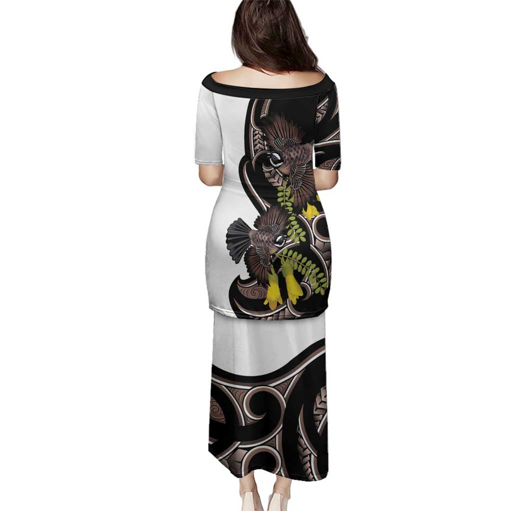 New Zealand Valentines Day Family Matching Puletasi and Hawaiian Shirt Piwakawaka Lovers Maori Koru Tattoo LT14 - Polynesian Pride