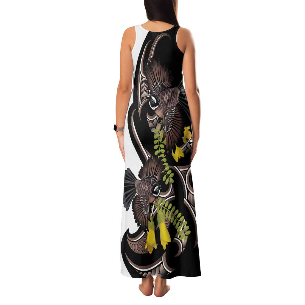 New Zealand Valentines Day Family Matching Tank Maxi Dress and Hawaiian Shirt Piwakawaka Lovers Maori Koru Tattoo LT14 - Polynesian Pride