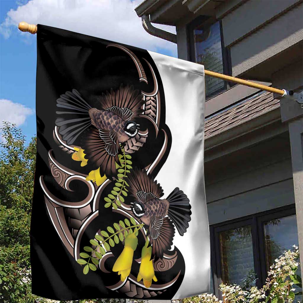 New Zealand Valentines Day Garden Flag Piwakawaka Lovers Maori Koru Tattoo LT14 - Polynesian Pride