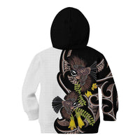 New Zealand Valentines Day Kid Hoodie Piwakawaka Lovers Maori Koru Tattoo LT14 - Polynesian Pride