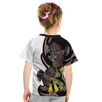 New Zealand Valentines Day Kid T Shirt Piwakawaka Lovers Maori Koru Tattoo LT14 - Polynesian Pride