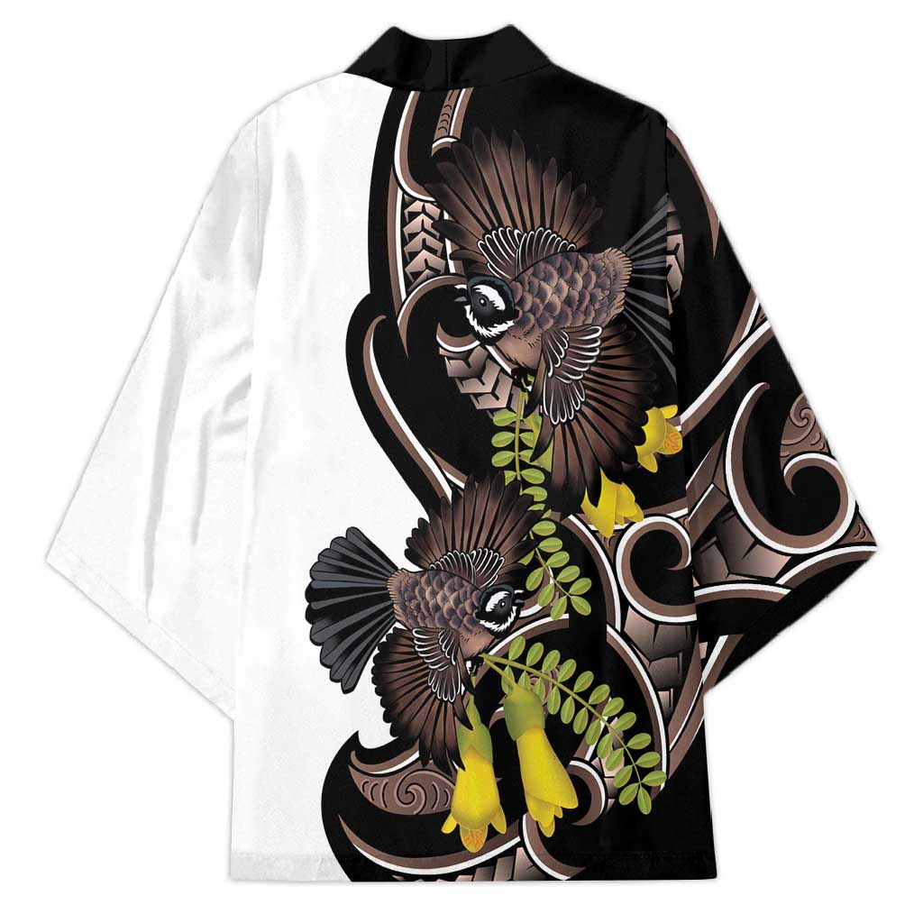 New Zealand Valentines Day Kimono Piwakawaka Lovers Maori Koru Tattoo LT14 - Polynesian Pride