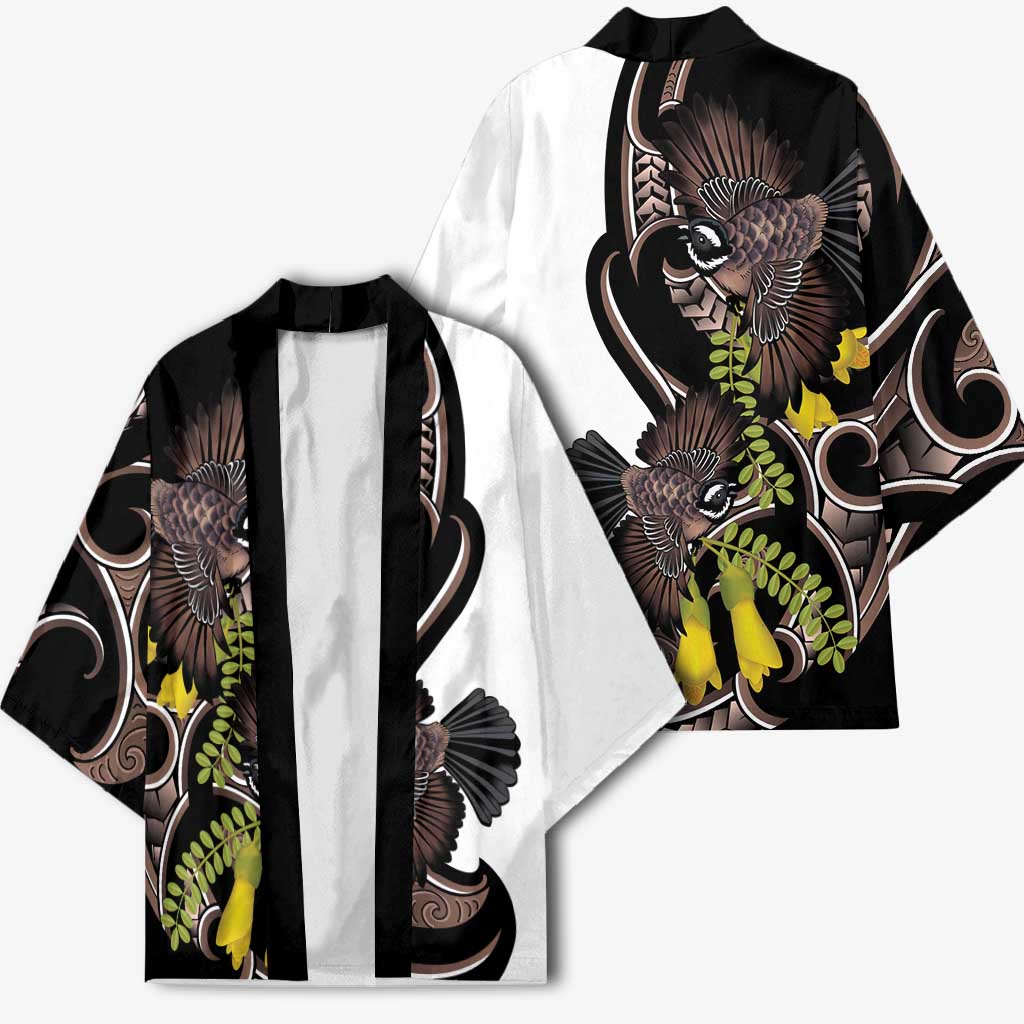 New Zealand Valentines Day Kimono Piwakawaka Lovers Maori Koru Tattoo LT14 - Polynesian Pride
