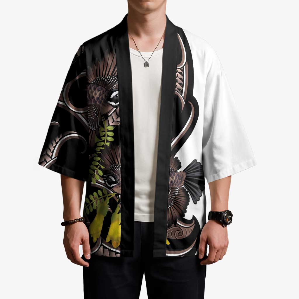 New Zealand Valentines Day Kimono Piwakawaka Lovers Maori Koru Tattoo LT14 - Polynesian Pride