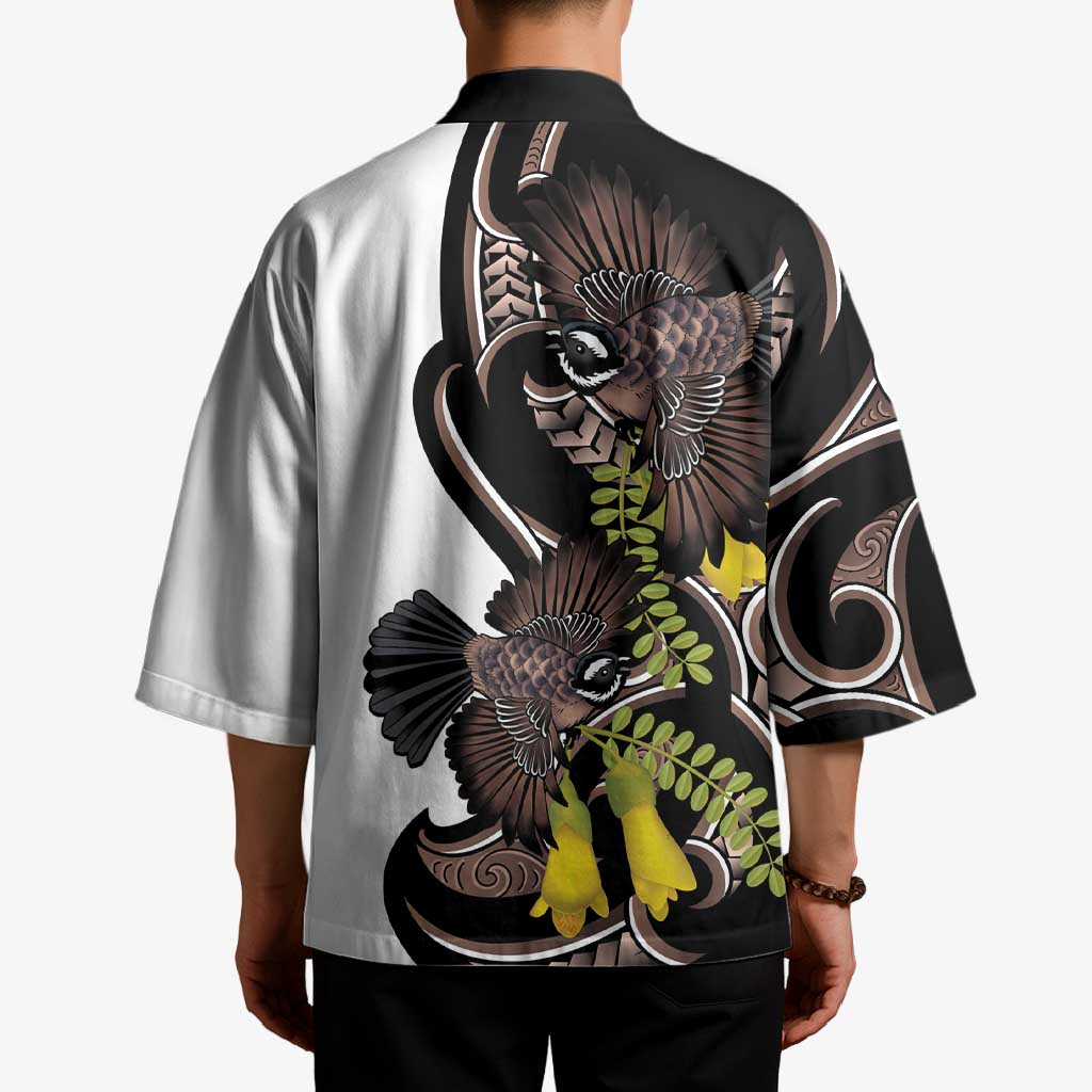 New Zealand Valentines Day Kimono Piwakawaka Lovers Maori Koru Tattoo LT14 - Polynesian Pride