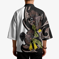New Zealand Valentines Day Kimono Piwakawaka Lovers Maori Koru Tattoo LT14 - Polynesian Pride