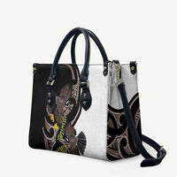 New Zealand Valentines Day Leather Bag Piwakawaka Lovers Maori Koru Tattoo LT14 Black - Polynesian Pride