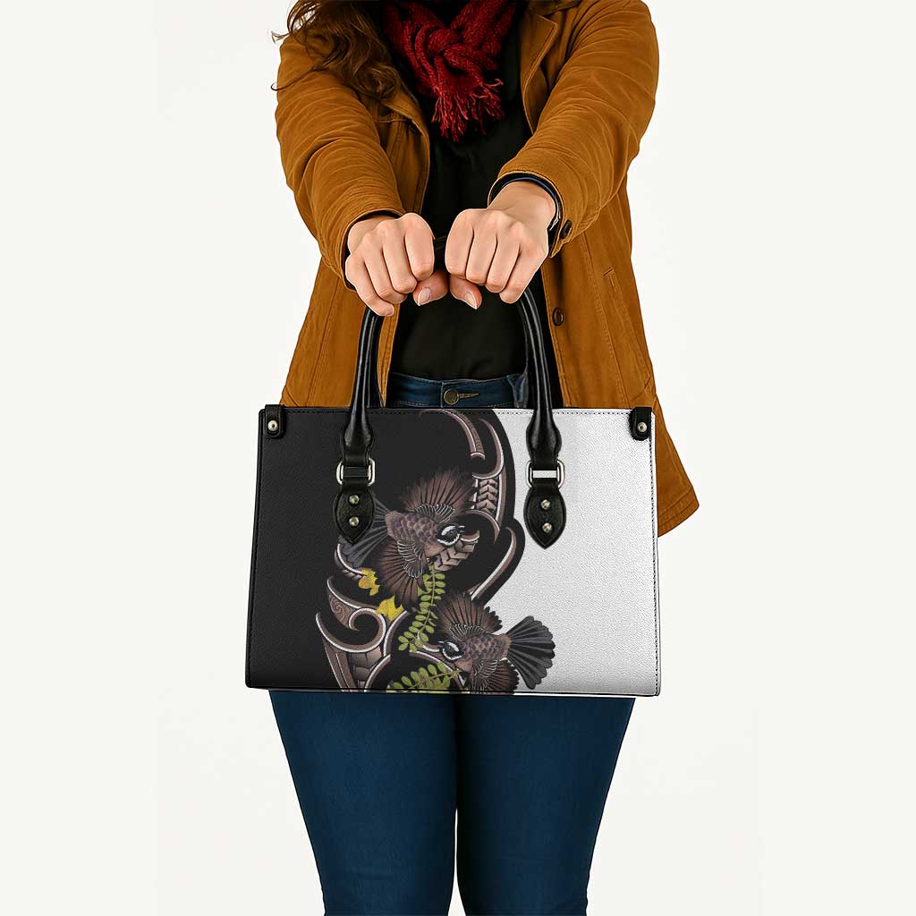 New Zealand Valentines Day Leather Bag Piwakawaka Lovers Maori Koru Tattoo LT14 - Polynesian Pride