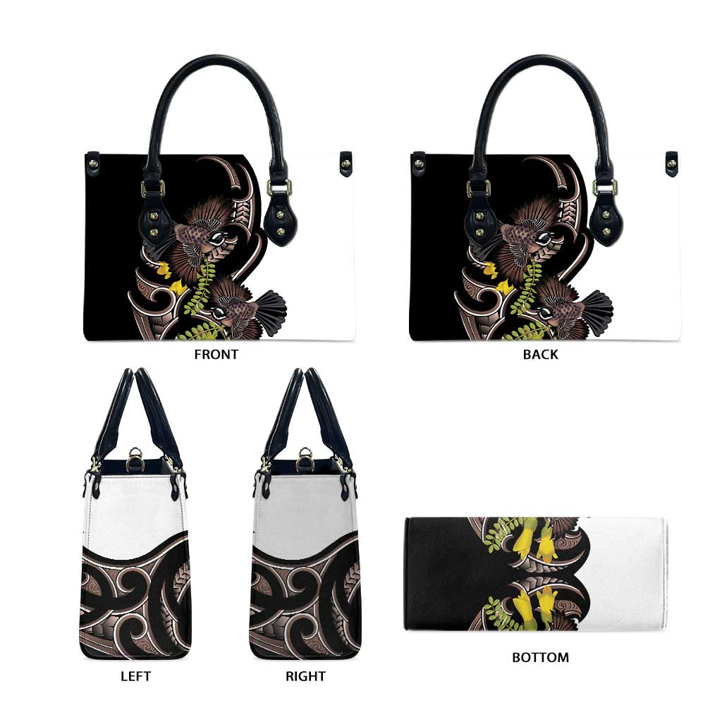 New Zealand Valentines Day Leather Bag Piwakawaka Lovers Maori Koru Tattoo LT14 - Polynesian Pride