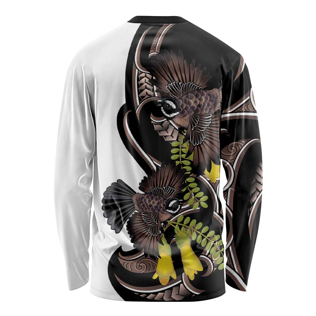 New Zealand Valentines Day Long Sleeve Shirt Piwakawaka Lovers Maori Koru Tattoo LT14 - Polynesian Pride