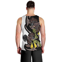 New Zealand Valentines Day Men Tank Top Piwakawaka Lovers Maori Koru Tattoo LT14 - Polynesian Pride