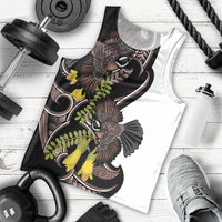 New Zealand Valentines Day Men Tank Top Piwakawaka Lovers Maori Koru Tattoo LT14 - Polynesian Pride