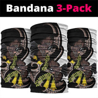 New Zealand Valentines Day Neck Gaiter Piwakawaka Lovers Maori Koru Tattoo LT14 package One Size: 25*50cm Black - Polynesian Pride
