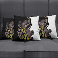 New Zealand Valentines Day Pillow Cover Piwakawaka Lovers Maori Koru Tattoo LT14 - Polynesian Pride