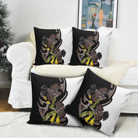 New Zealand Valentines Day Pillow Cover Piwakawaka Lovers Maori Koru Tattoo LT14 - Polynesian Pride