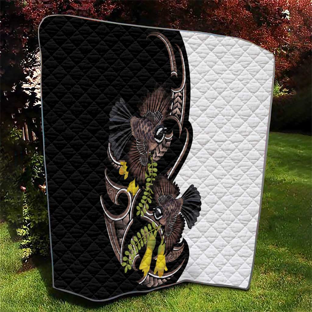 New Zealand Valentines Day Quilt Piwakawaka Lovers Maori Koru Tattoo LT14 - Polynesian Pride
