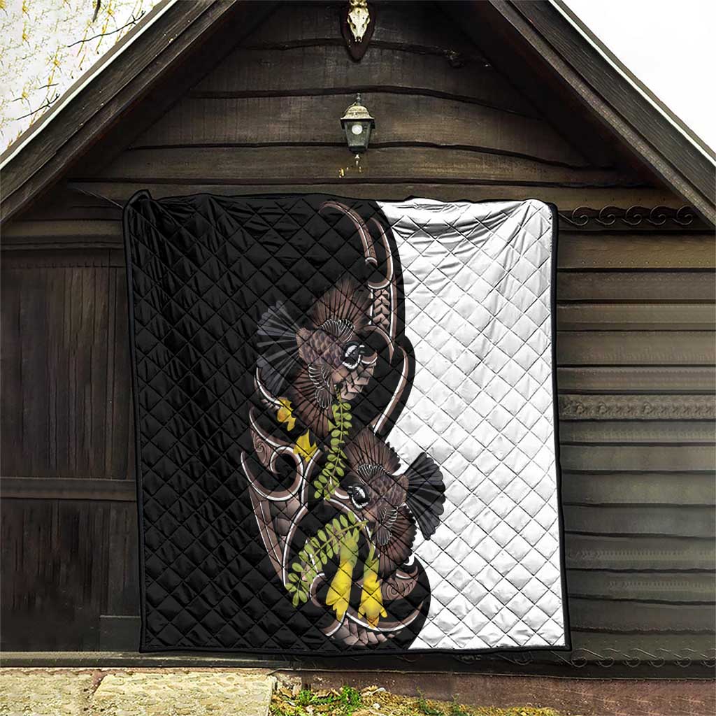 New Zealand Valentines Day Quilt Piwakawaka Lovers Maori Koru Tattoo LT14 - Polynesian Pride