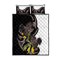 New Zealand Valentines Day Quilt Bed Set Piwakawaka Lovers Maori Koru Tattoo LT14 - Polynesian Pride