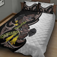 New Zealand Valentines Day Quilt Bed Set Piwakawaka Lovers Maori Koru Tattoo LT14 - Polynesian Pride