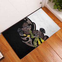 New Zealand Valentines Day Rubber Doormat Piwakawaka Lovers Maori Koru Tattoo LT14 - Polynesian Pride