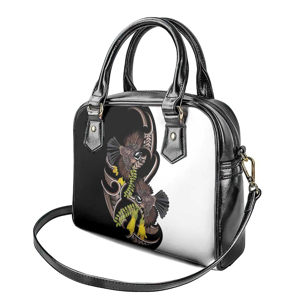 New Zealand Valentines Day Shoulder Handbag Piwakawaka Lovers Maori Koru Tattoo LT14 - Polynesian Pride