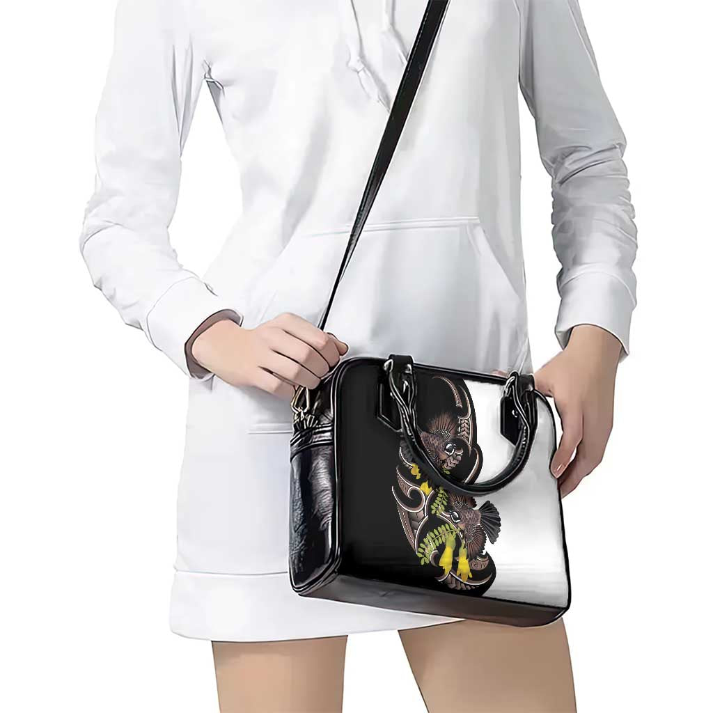 New Zealand Valentines Day Shoulder Handbag Piwakawaka Lovers Maori Koru Tattoo LT14 - Polynesian Pride