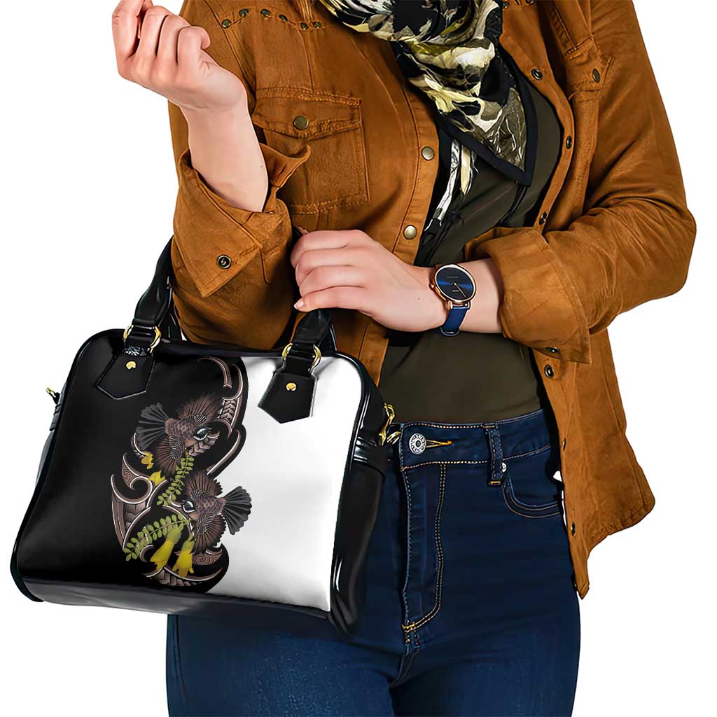 New Zealand Valentines Day Shoulder Handbag Piwakawaka Lovers Maori Koru Tattoo LT14 - Polynesian Pride