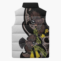 New Zealand Valentines Day Sleeveless Puffer Jacket Piwakawaka Lovers Maori Koru Tattoo LT14 - Polynesian Pride