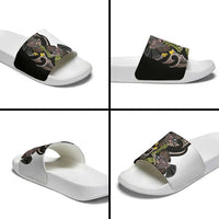 New Zealand Valentines Day Slide Sandals Piwakawaka Lovers Maori Koru Tattoo LT14 - Polynesian Pride