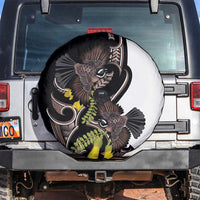 New Zealand Valentines Day Spare Tire Cover Piwakawaka Lovers Maori Koru Tattoo LT14 Black - Polynesian Pride